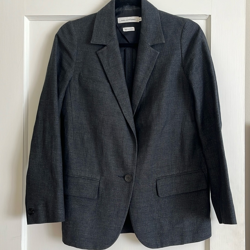 Isabel Marant herringbone linen cotton blazer